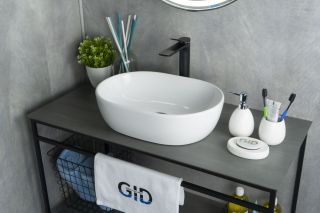 Раковина Gid N9026b 51113 накладная белая 48x35x13.5